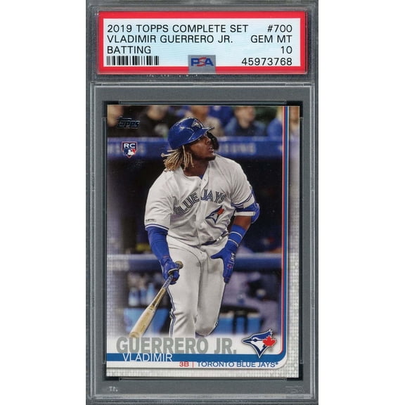 Vladimir Guerrero Jr 2019 Topps Complete Set Batting Rookie Card #700 PSA 10