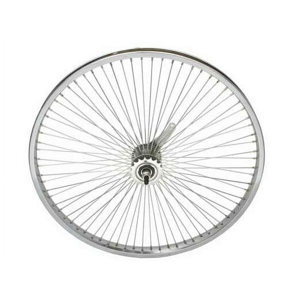 24" 72 Spoke Coaster Wheel 14G Chrome. Bicycle wheel, bike wheel, Lowrider bike wheel, lowrider bicycle wheel, chopper