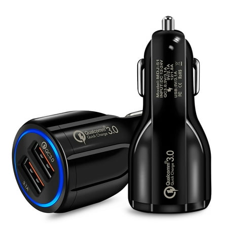 Quick Charge 3.0 Car Charger 2 Ports USB Fast Dual Adapter for Phone
