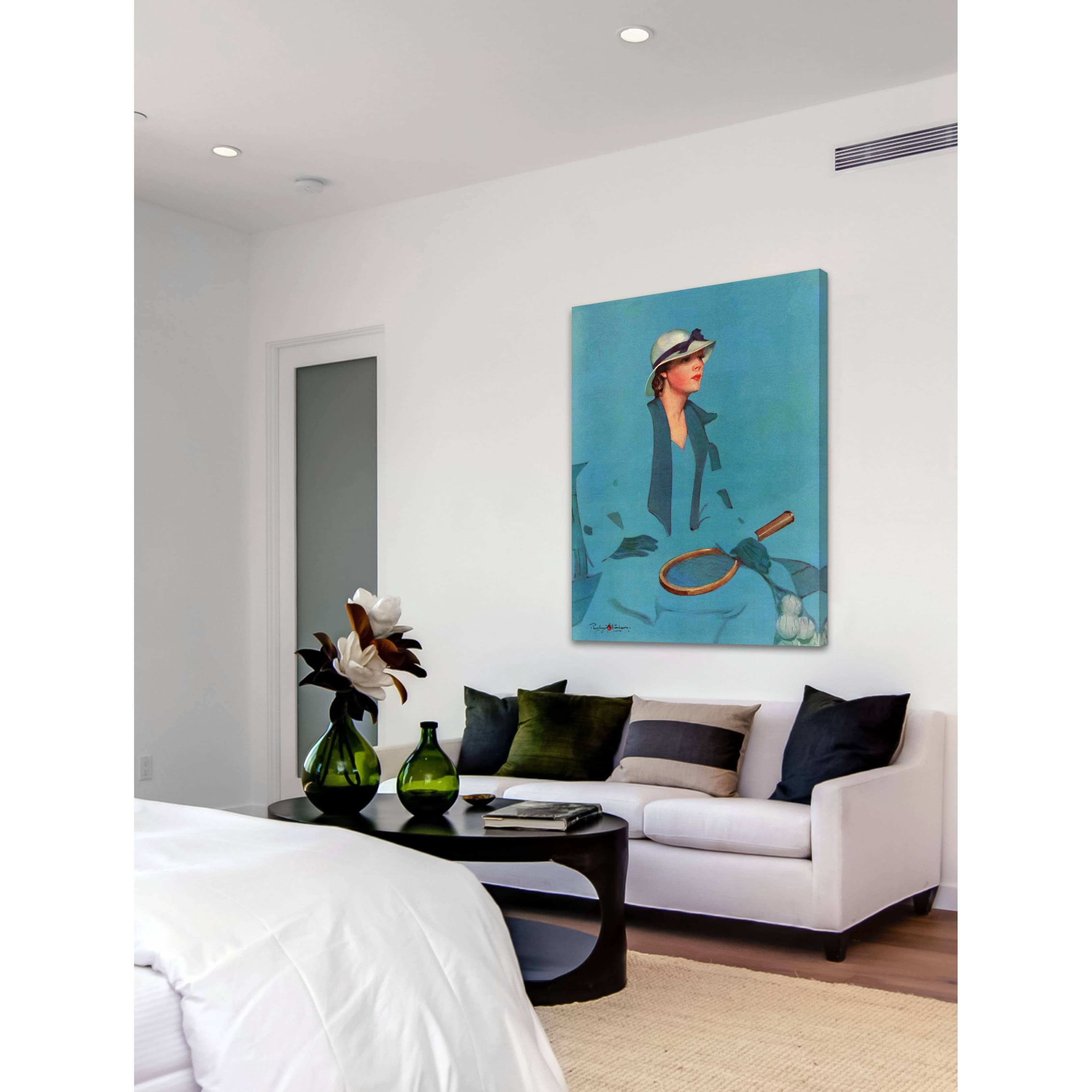 Marmont Hill Tennis in Blue by Penrhyn Stanlaws Painting Print on Canvas