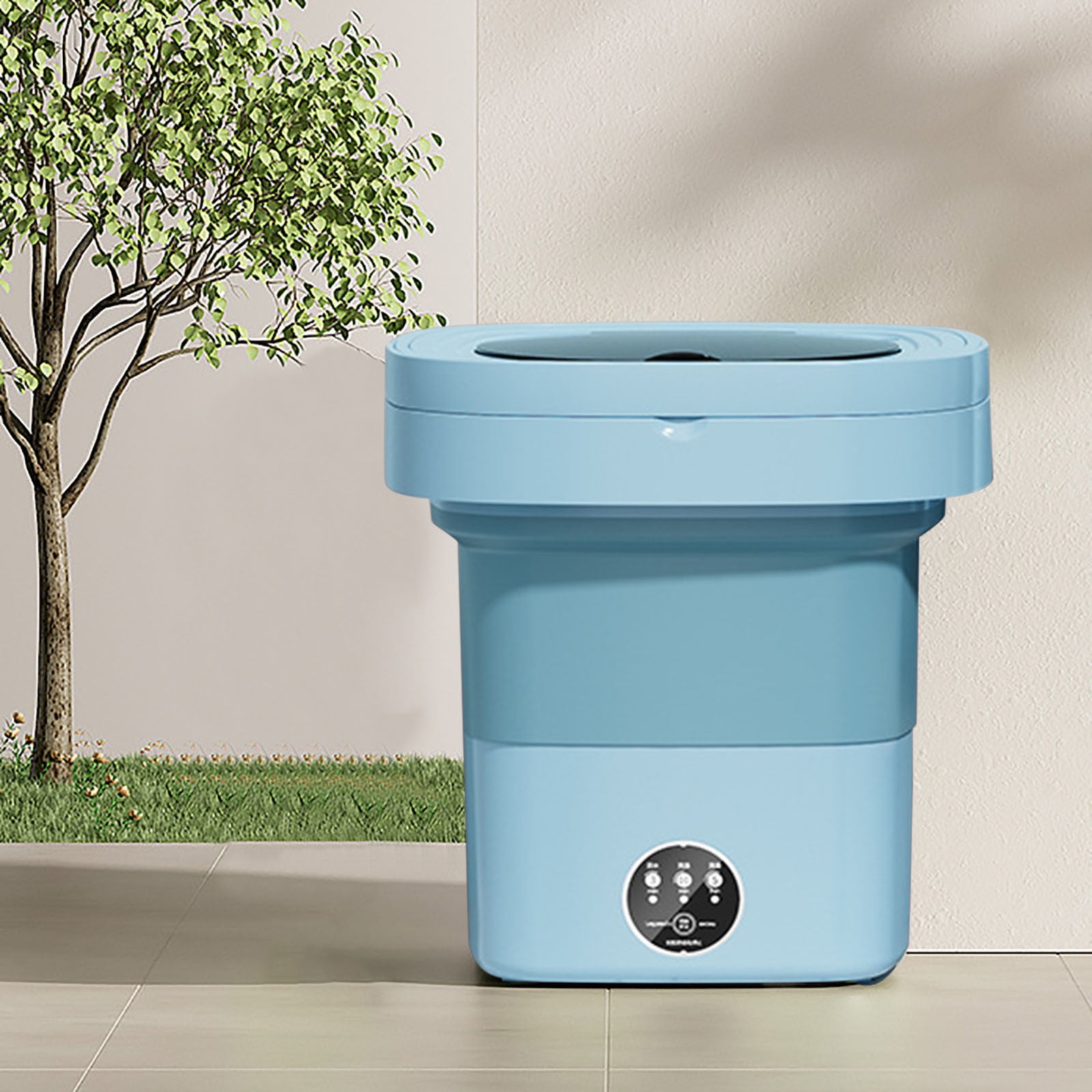 FHBVT Folding Portable Mini Washing Machine 8.5L Large Capacity 3 Intelligent Cleaning Modes Foldable Space-Saving Dehydration Function for Dormitory Travel Home Underwear Baby Clothing Washing