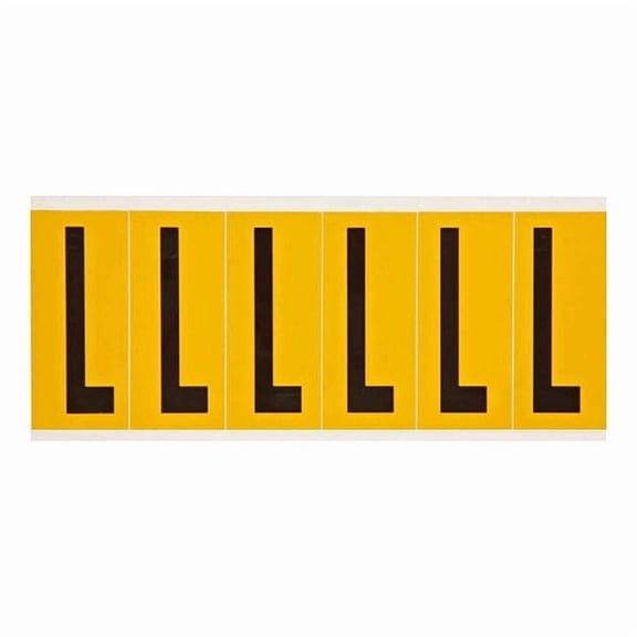 Brady Letter Label,L,1-1/2 in. W x 3-1/2 in. H 1550-L