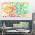 thumbnail image 1 of Fleur en Papier Rouge et Verte - Impression sur Toile d'Art Floral, 1 of 3