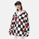 thumbnail image 3 of Fotbe Ladybugs Of Black And White Checkers Chaqueta con Protección Solar UPF 50+ para Hombre y Mujer, Camisa con Capucha y Bolsillos-Medium, 3 of 7