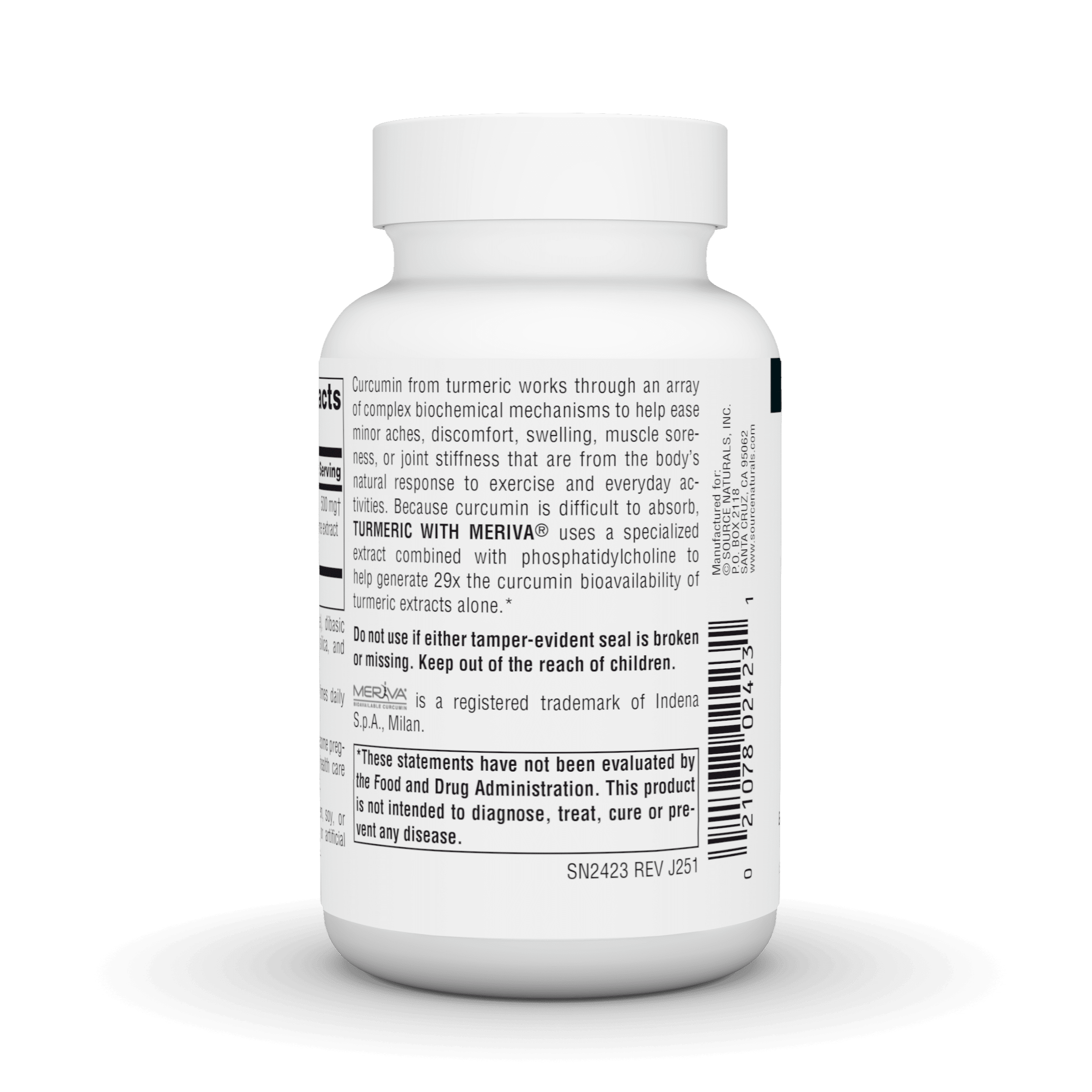 Source Naturals Turmeric with Meriva Eases Discomfort from Everyday Activities*  500 mg - 60 Capsules