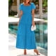 thumbnail image 3 of Vestido de Verano PRETTYGARDEN 2025 con Cuello Cuadrado y Mangas Abullonadas de Ojal, 3 of 8
