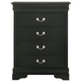 thumbnail image 2 of Passion Furniture Louis Phillipe Black 4 Drawer Chest of Drawers (31 in L. X 16 in W. X 41 in H.), 2 of 5