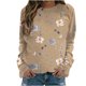 thumbnail image 2 of ICHUANYI Liquidación Moda Mujer Casual Manga Larga Cuello Redondo SolidLadies Sudadera Tops Blusa ICHUANYI WER2023082201803, 2 of 4