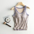 thumbnail image 2 of DHFJKG Women Ribbed Camisole With Built In Bra Striped Tank Top Scoop Neck Fitness Summer Workout Clothes Casual Daily Wear Sleeveless Versatile Tops, 2 of 5