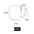 thumbnail image 3 of LOVIVER Mug Tasses Double Couche Vaisselle Anti Échaudée Tasse à Thé Portable 220ML, 3 of 8