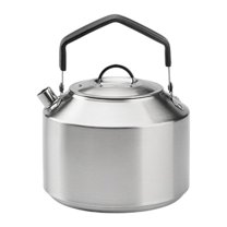 colaxi Camping Kettle Coffee Tea Pot Lightweight Easy to Clean with Lid Water Pot Campfire Water Kettle for Outdoor Traveling Hiking 1.5L