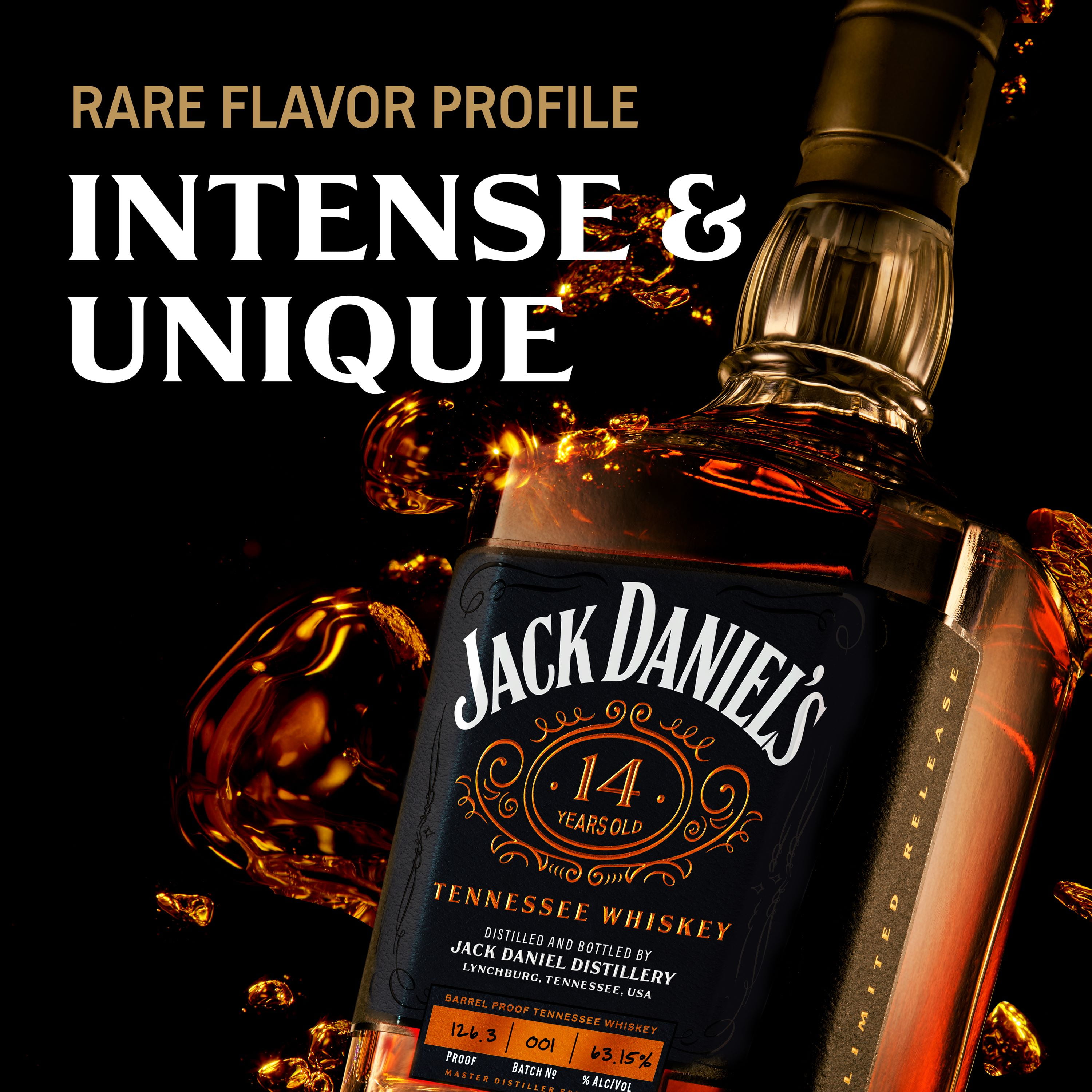 Jack Daniel's 14-Years-Old Tennessee Whiskey, 700 mL Bottle, Batch 1, 62.5% ABV