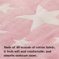 thumbnail image 4 of Flxxie Muslin Cotton 3 Layer Toddler Blanket, Super Soft Baby Blanket, Lightweight Crib Blanket for Boys and Grils, Pink Star, 30x40 inches, 4 of 5