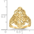 thumbnail image 2 of 14K Yellow Gold Diamond Cut Filigree Ring, 2 of 2