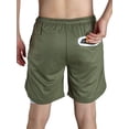 thumbnail image 2 of Luxtrada Mens Running Short Workout Running Shorts 2-in-1 Stealth Shorts (Green,L), 2 of 12