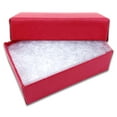 thumbnail image 3 of TheDisplayGuys 25-Pack #21 Cotton Filled Cardboard Paper Jewelry Box Gift Case - Matte Red (2 5/8" x 1 5/8" x 1"), 3 of 6