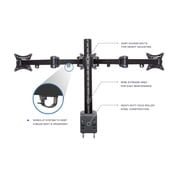 Mount-It! Triple Monitor Desk Mount | Fits 13-24 Computer Screens | Full Motion