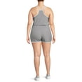 thumbnail image 3 of No Boundaries Juniors' Plus Size Double Strap Romper, 3 of 5
