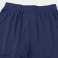 thumbnail image 3 of ROHUUQUE Men Waffle Shorts Drawstring Elastic Waist Straight Leg Solid Summer Bottoms with Pockets Navy, 3 of 8