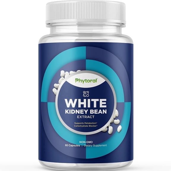 Phytoral White Kidney Bean Extract Supplement, Carb Blocker and Appetite Suppressant, 60 Capsules