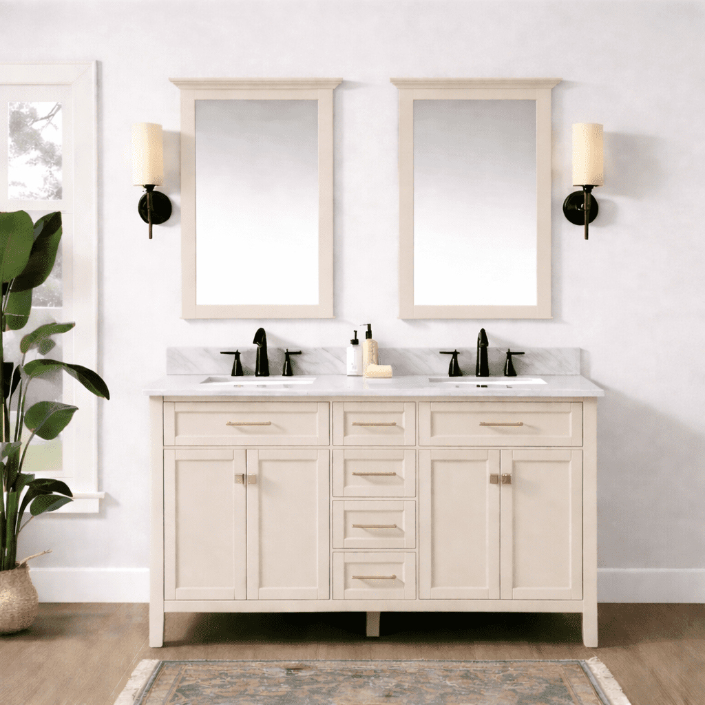 ALL-IN-ONE Paint by Heirloom Traditions, Almond (Neutral White), Gallon - Durable cabinet and furniture paint. Built in primer and top coat, no sanding needed. Includes our 30 featured color card.