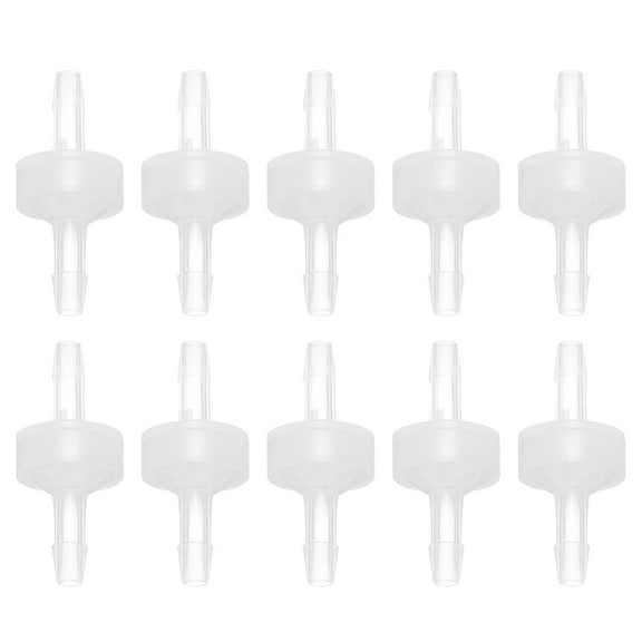 REGALWOVEN 10Pcs Non Return Check Valves, 3/16" Dia. One Way Inline Hose Connector for Water Air Gas