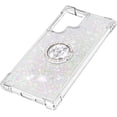 thumbnail image 6 of Samsung Galaxy S22 Ultra Glitter Case with Ring Holder, Floating Liquid Soft TPU Cushion, Fashion Girly Clear Cover -  Colorful, 6 of 14