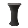 thumbnail image 1 of Nappe de Table Cocktail Noire 24x43 Pouces Ajustée Ronde pour Bar Extensible Housses de Table Cocktail Haut pour Banquet Fête Extérieure Mariage Bar Fond Rond Noir, 1 of 5