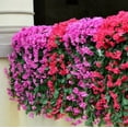 thumbnail image 2 of 2 Pack Vivid Artificial Hanging Orchid Bunch, Artificial Hanging Flowers Outdoor Indoor Wall Hanging Plants Colorful Orchid Flower Bouquets Artificial Plants Home Garden Decoration, Rose Red, 2 of 8
