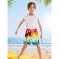 thumbnail image 3 of Usaibhir Boys Swim Trunk with Compression Boxer Brief Double Layer Beach Surf Board Shorts Kids Quick Dry Anti Chafe Swimwear 5-16T, 3 of 8