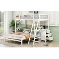 thumbnail image 4 of Imerelez Twin over Full Bunk Bed with Built-in Desk and Three Drawers, White, 4 of 9