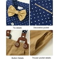 thumbnail image 5 of ZOEREA Toddler Baby Boy Suit Clothes Gentleman Wedding Outfits Long Sleeve Dress Shirt + Suspender Pants + Bowtie 1-5T, 5 of 5