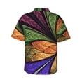 thumbnail image 3 of Daiia Multicolored Beautiful Flower1 Hawaiian Shirt for Men Gentle Cotton Regular Short Sleeve Casual-Large, 3 of 9