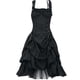 thumbnail image 1 of Vestidos góticos largos de verano sin mangas para mujer de Naughtyhood, vestido steampunk de tiras en capas con corsé con cremallera, cuello regular, falda con volantes, vestido formal de encaje,, 1 of 6