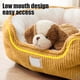thumbnail image 5 of Cama festoneada para perros y gatos para todo tipo de clima | Nido de suave terciopelo y forro polar | Cálida cama de invierno con base antideslizante | Verde menta, rosa, azul y amarillo, 5 of 6
