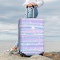 thumbnail image 6 of Picia Striped Gradient Luggage Protector Cover Thicken Suitcase Protector Cover Fit 18-32 Inch Luggage-X-Large, 6 of 9