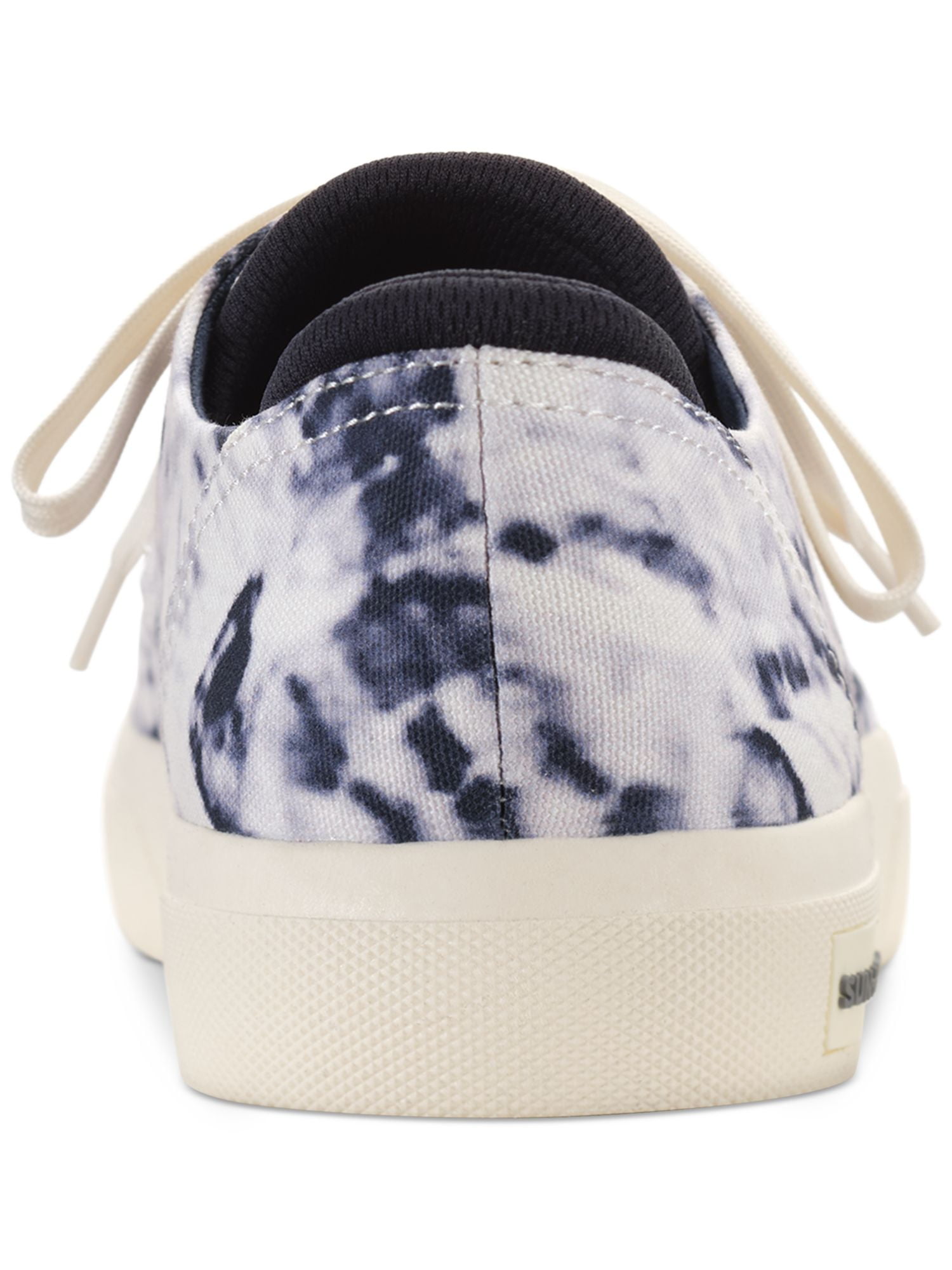 SUN + STONE Mens Ivory Cushioned Kiva Round Toe Lace-Up Sneakers Shoes 9.5 M Sun + Stone Kiva Casual Sneakers Mens 9.5 Blue Denim Paisley  main image 4