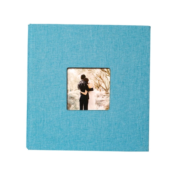 Cubierta de tela Álbum de fotos autoadhesivo Álbum de fotos de aniversario casero hecho a mano DIY Álbum de fotos, azul cielo Scienceny HA7319-07B