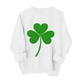 thumbnail image 2 of St. Patrick's Day Sweatshirt for Women Crewneck Long Sleeve Classic Solid Shamrock Graphic Relaxed Fit Comfy Cotton Blend Irish Holiday Clothes, 2 of 6