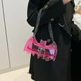 thumbnail image 2 of Transparent Crossbody Bag, Punk Bat Messenger Shoulder Bag with Chain Strap, Halloween Mini Mobile Phone Purse for Women Men, 2 of 7