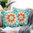 thumbnail image 2 of Waterproof Throw Pillow Covers Set of 2, 16x16 Inch Colorful Boho Geometric Decorative Pillowcases Outdoor Pillow Slip Cushion Covers Set for Couch Tent Modern Abstract Ethnic Pattern, 2 of 7