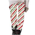 thumbnail image 2 of Pantalones largos con estampado navideño, cintura alta, elásticos y suaves, para niña, 2 of 8