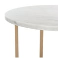 thumbnail image 4 of Safavieh Aphrodite Glam Metal and Marble Round End Table, Gold / White, 4 of 9