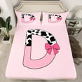 thumbnail image 2 of Erosebridal Personalized Alphabet D Sheet Set Twin,Kawaii Initial Bedding Sets Twin Size,Lightweight Bed Sheets Twin,Teenager Bedroom Decor,3pcs, 2 of 7