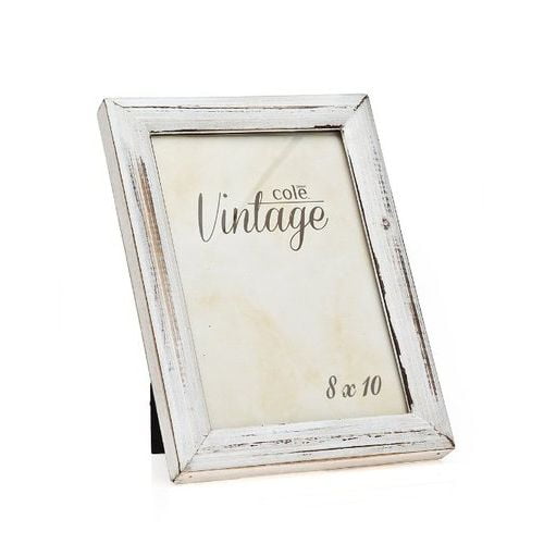 8X10 Distressed White Wood