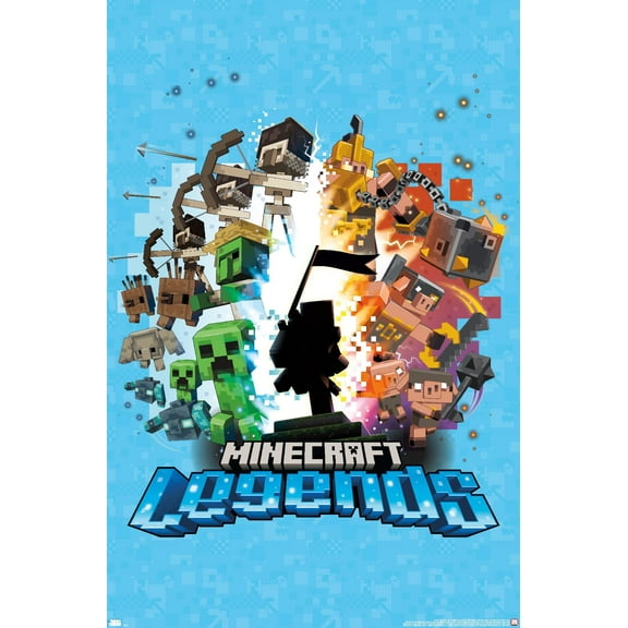 Minecraft: Legends - Blue Wall Poster, 22.375" x 34"