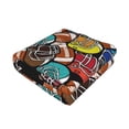 thumbnail image 2 of KLL American Football Print Fleece Throw Blanket, Horizontal Fleece Bedding Cute Soft Blankets Comfy Fleece Flannel Plush Home Decor for Couch & Bed -, 2 of 9