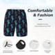thumbnail image 3 of Balery Blue Seahorse Bañador para hombre, shorts de playa de secado rápido con entrepierna y forro de compresión-Medium, 3 of 6