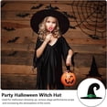 thumbnail image 4 of 1pcs curved horn witch hat gold velvet curved horn hat elf witch hat wizard hat-green, 4 of 5