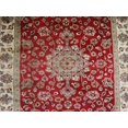 thumbnail image 3 of AHMEDANI Exclusive Red Floral Lovely Rare Hand Knotted Rug Wool Silk Carpet (6 x 4)', 3 of 9